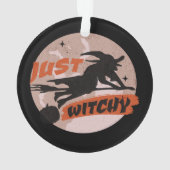Hexe Broomstick Halloween Pumpkin Ornament (Rückseite)