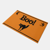 Hexe & Cat Boo! Halloween Doormat/Begrüßungsmatte Fußmatte (Schrägansicht)