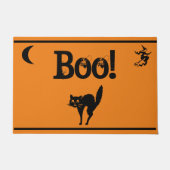 Hexe & Cat Boo! Halloween Doormat/Begrüßungsmatte Fußmatte (Vorderseite)
