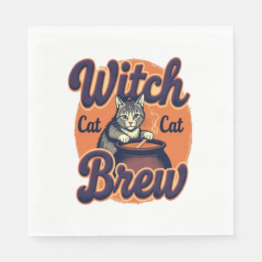 Hexe Cat Brew Serviette (Vorderseite)