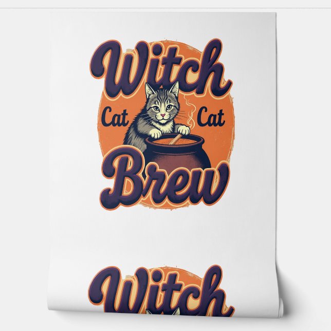 Hexe Cat Brew Tapete (Abrollen)