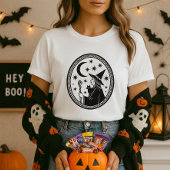 Hexe Cat Cauldron Geschenk Halloween T-Shirt