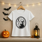 Hexe Cat Cauldron Geschenk Halloween T-Shirt