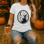 Hexe Cat Cauldron Geschenk Halloween T-Shirt