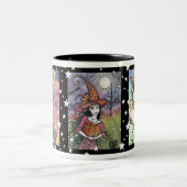 Hexe Cat Halloween Tasse von Molly Harrison (Mittel)