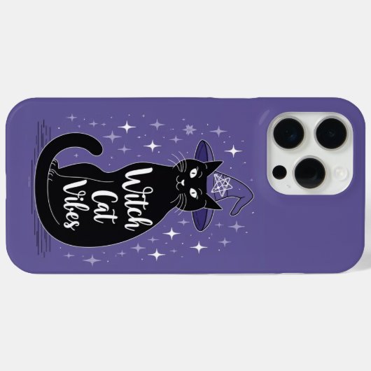 Hexe Cat Vibes Lila Case-Mate iPhone Hülle (Rückseite (Horizontal))