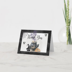 Hexe Cauldron Baby wird Baby-Dusche Dankeskarte