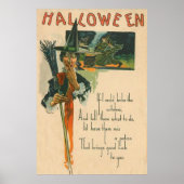 Hexe Cauldron Broom Night Witchcraft Poster (Vorne)