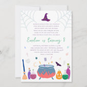 Hexe Cauldron Geburtstagsparty Einladungen (Vorderseite)