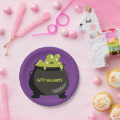 Hexe Cauldron Green Potion Halloween Kids Party Pappteller (Party)