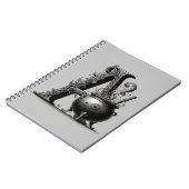 Hexe Cauldron Hexchy Letter A Initial Grimoire Notizblock (Linke Seite)