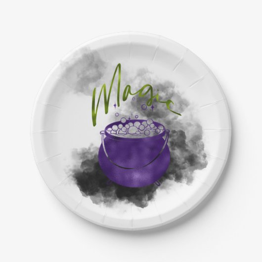 Hexe Cauldron Magic Pappteller (Vorderseite)