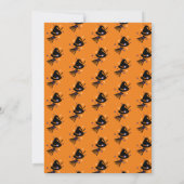 Hexe Cauldron Spooky Halloween Baby Shower Orange Einladung (Rückseite)