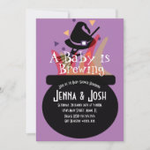 Hexe Cauldron Spooky Halloween Kinderdusche Einladung (Vorderseite)