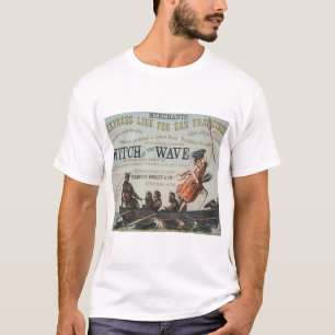 Hexe der Welle Klipper-Segelschiff T-Shirt