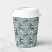 Hexe, die auf dem Mond fliegt Pappbecher (Rechts)