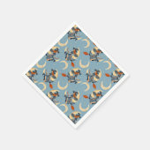 Hexe, die auf dem Mond fliegt Serviette (Ecke)