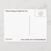 Hexe, die dir einen Zauber aufdrückt Postkarte (Rückseite)