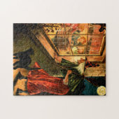 Hexe, die durch Fenster schaut Puzzle (Horizontal)