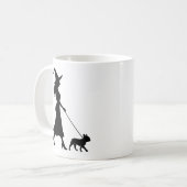 Hexe, die Französin spazieren führt Kaffeetasse (Vorderseite Links)