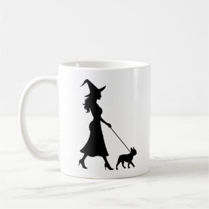 Hexe, die Französin spazieren führt Kaffeetasse