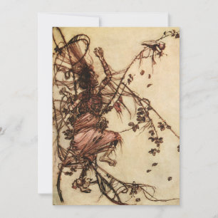 Hexe, die sich in Dornen verfangen hat, von Arthur Einladung