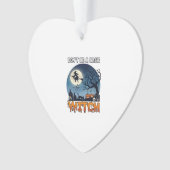 Hexe Don Be Basic Halloween Mond Katze Kürbis_1 Ornament (Vorderseite)