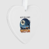 Hexe Don Be Basic Halloween Mond Katze Kürbis_1 Ornament (Vorderseite)