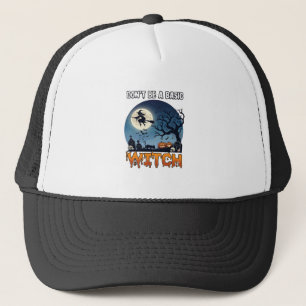 Hexe Don Sein Basic Halloween Mond Katze Kürbis_1 Truckerkappe
