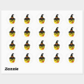Hexe Emoji Halloween Stickers für Kinder (Blatt)
