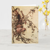 Hexe Entangled in Thorns von Arthur Rackham Karte (Gelbe Blume)