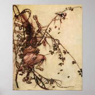 Hexe Entangled in Thorns von Arthur Rackham Poster