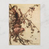 Hexe Entangled in Thorns von Arthur Rackham Postkarte (Vorderseite)