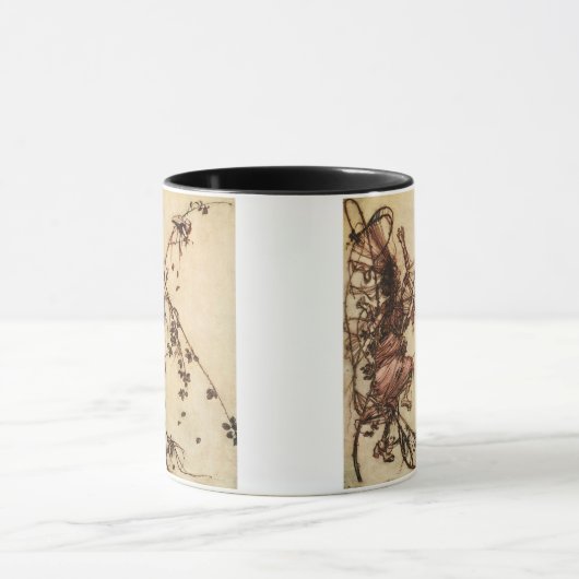 Hexe Entangled in Thorns von Arthur Rackham Tasse (Zentrum)