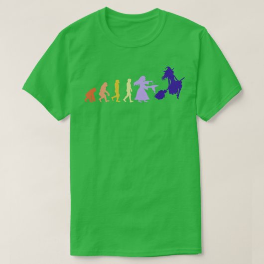 Hexe Evolution Halloween T-Shirt (Design vorne)