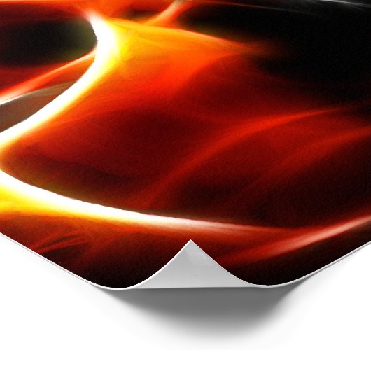 Hexe Fiery Skull Poster (Ecke)