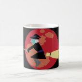Hexe fliegt nachts kaffeetasse (Mittel)