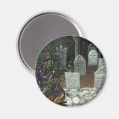 Hexe Friedhof Magnet (Vorderseite/Rückseite)