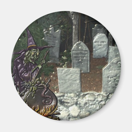 Hexe Friedhof Magnet (Vorne)