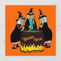 Hexe-Gebräu-Halloween-Einladung