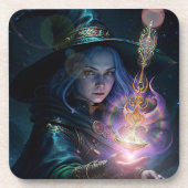 Hexe: Getränkeuntersetzer (Vorderseite)