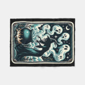 Hexe Ghost Cauldron Gothic Supernatural Tarot Car Fleecedecke (Vorderseite (Horizontal))
