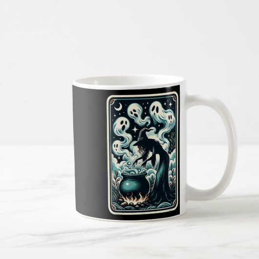 Hexe Ghost Cauldron Gothic Supernatural Tarot Car Kaffeetasse (Rechts)