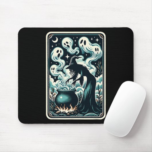 Hexe Ghost Cauldron Gothic Supernatural Tarot Car Mousepad (Mit Mouse)
