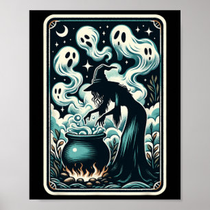 Hexe Ghost Cauldron Gothic Supernatural Tarot Car Poster