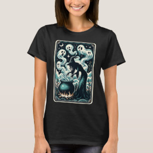 Hexe Ghost Cauldron Gothic Supernatural Tarot Car T-Shirt