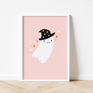 Hexe Ghost Pink Halloween Poster