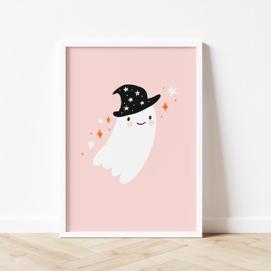 Hexe Ghost Pink Halloween Poster