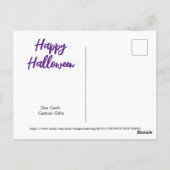 Hexe Ghost und Pumpkins Postkarte (Rückseite)