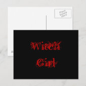 Hexe Girl Postkarte (Vorne/Hinten)